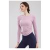 Pilates Long Sleeved Slimming And Fashionable Fitness Suit Top With Chest Cushion For Slimming, Dance Training, Running, Yoga Suit