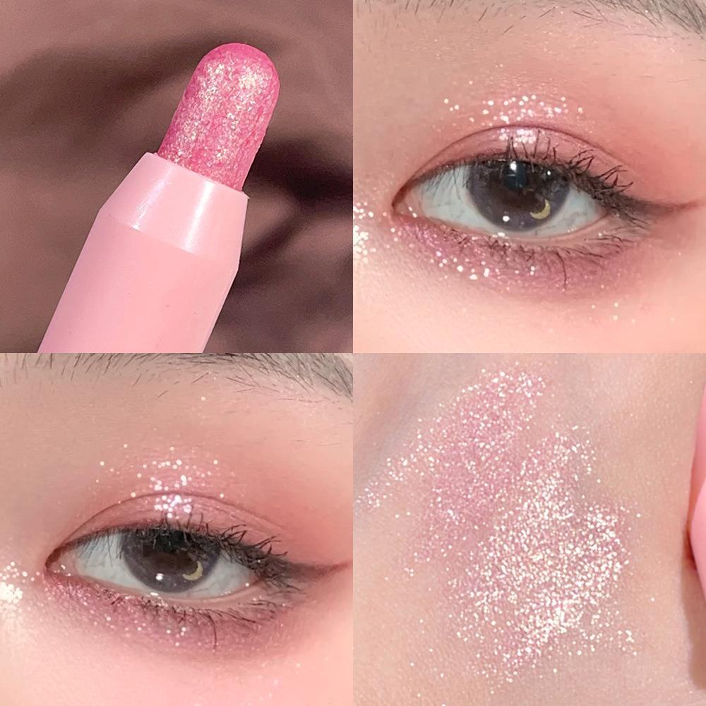 

Twilight River Double Eyelid Shadow Stick: Waterproof, Smudge-Proof, Pearlescent Shimmer, Multi-functional Eyeshadow & Highlighter