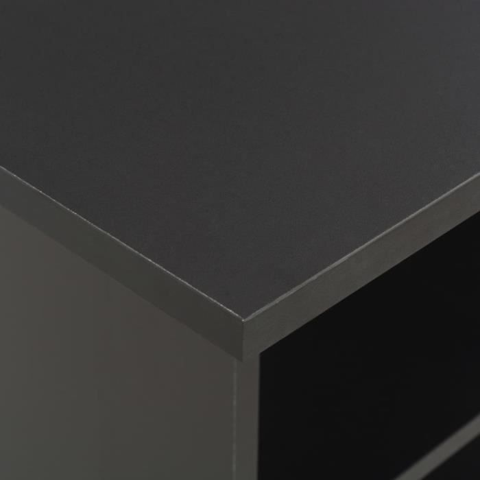 VidaXL Table de bar Noir 60x60x110 cm
