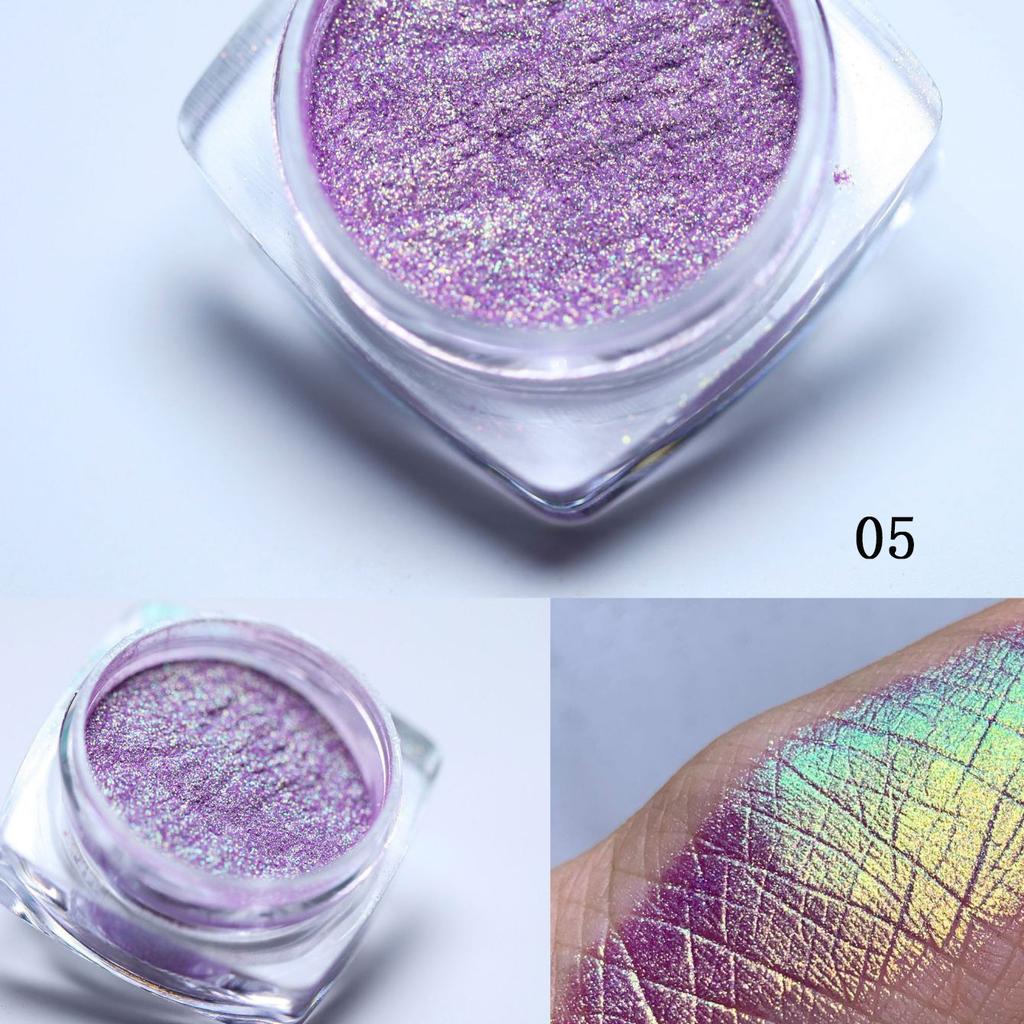 Multichrome Chameleon Eye Shadow Powder Nail Glitters Aurora Neon Rainbow Pigment Chrome Powder Iridescent Eyeshadow Nail Decors