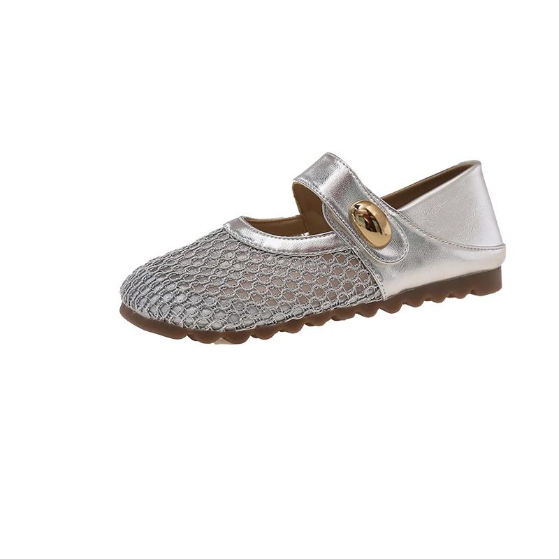 Fashion Flat Versatile Mesh Women Outside Breathable Wrapped Head Soft Sole Two-Wear Slippers Hollow Summer New Sandals