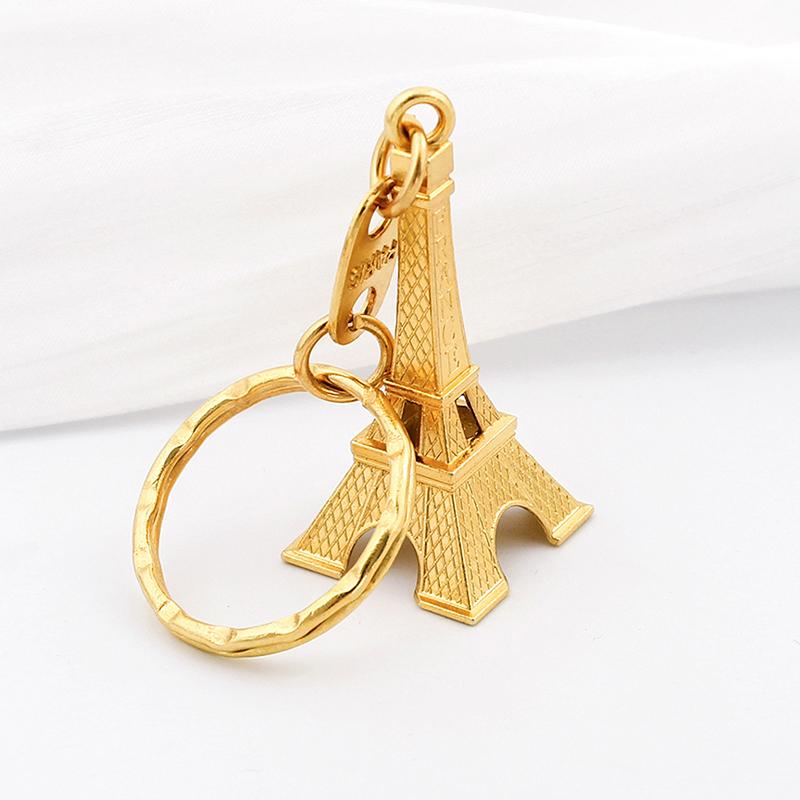 Trendy Mini Iron Tower Key Ring Metal Personalized Keychain Accessories Gift