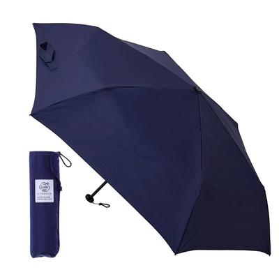 Folding Secret 97cm Urawaza Rain Easy Opening and Closing by Solid Highly UV Suitable for Sun and 55cm Easy To Navy Blue 3-Second Umbrella, Trick,