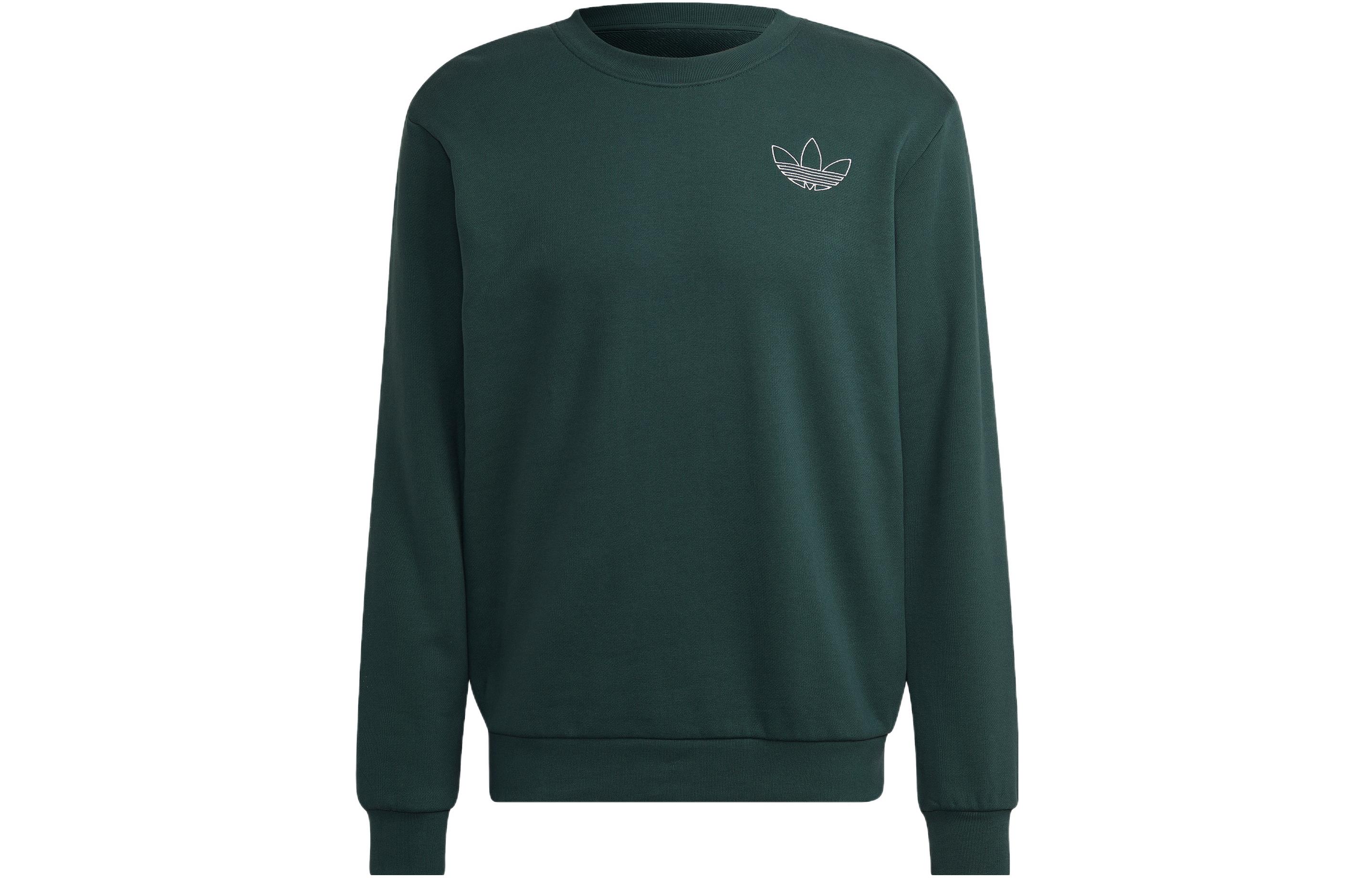 

Adidas Originals Sweatshirts Men s Green Crew Neck Moderate Heavyweight HK2792 XS