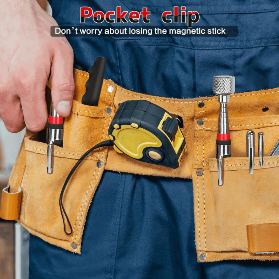 Magnetic Pickup Tool Set-Ultimate Combination Telescoping Stainless Steel Grabbers with Ergonomic Non-Slip Grip Manual Handheld