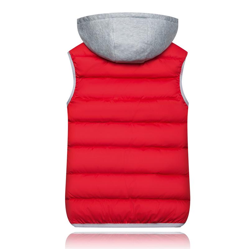 Damen-Weste mit Kapuze, warme Wattepad-Weste, ärmellos, Reißverschluss, Basic-Mantel