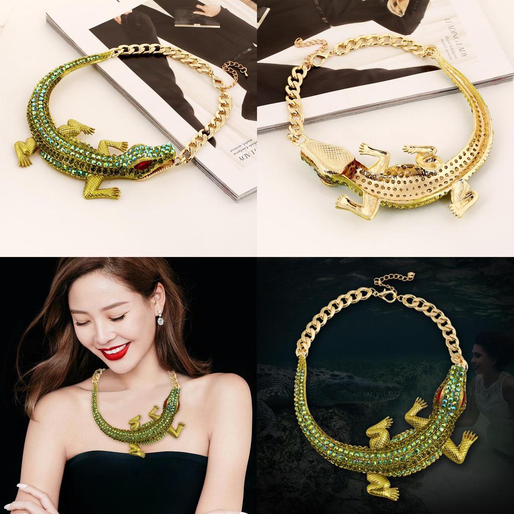 Animal Theme Alloy Necklace Rhinestone Accents For Women Fashion Decoration