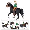 Plastic Handcrafted Riding Horse Figures,Kids Toys Gifts for Boys, Wild West Figurines