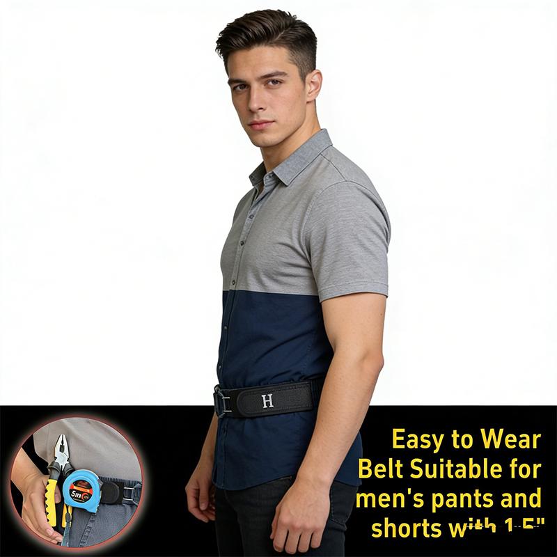 Buckleless Belt Hook Adjustable Metal Hook Elastic Belt Unisex Buckle-Free Invisible Waist Belt Closure For Outdoor Work