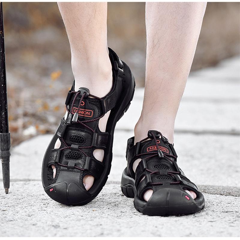 New Hollow-out Wading Shoes Men Sandals Hiking Shoes Summer Casual Beach Sandals Plus Size 38-48