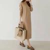 Autumn and Winter New Women's Round Neck Medium and Long Solid Color Knitted Bottoming Sweater Skirt Knee Dress