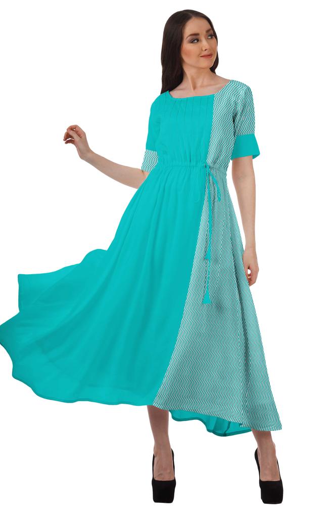 Moomaya Sukienka z krótkim rękawem, wizytowa, wiskozowa santoon, z dekoltem scoop dla