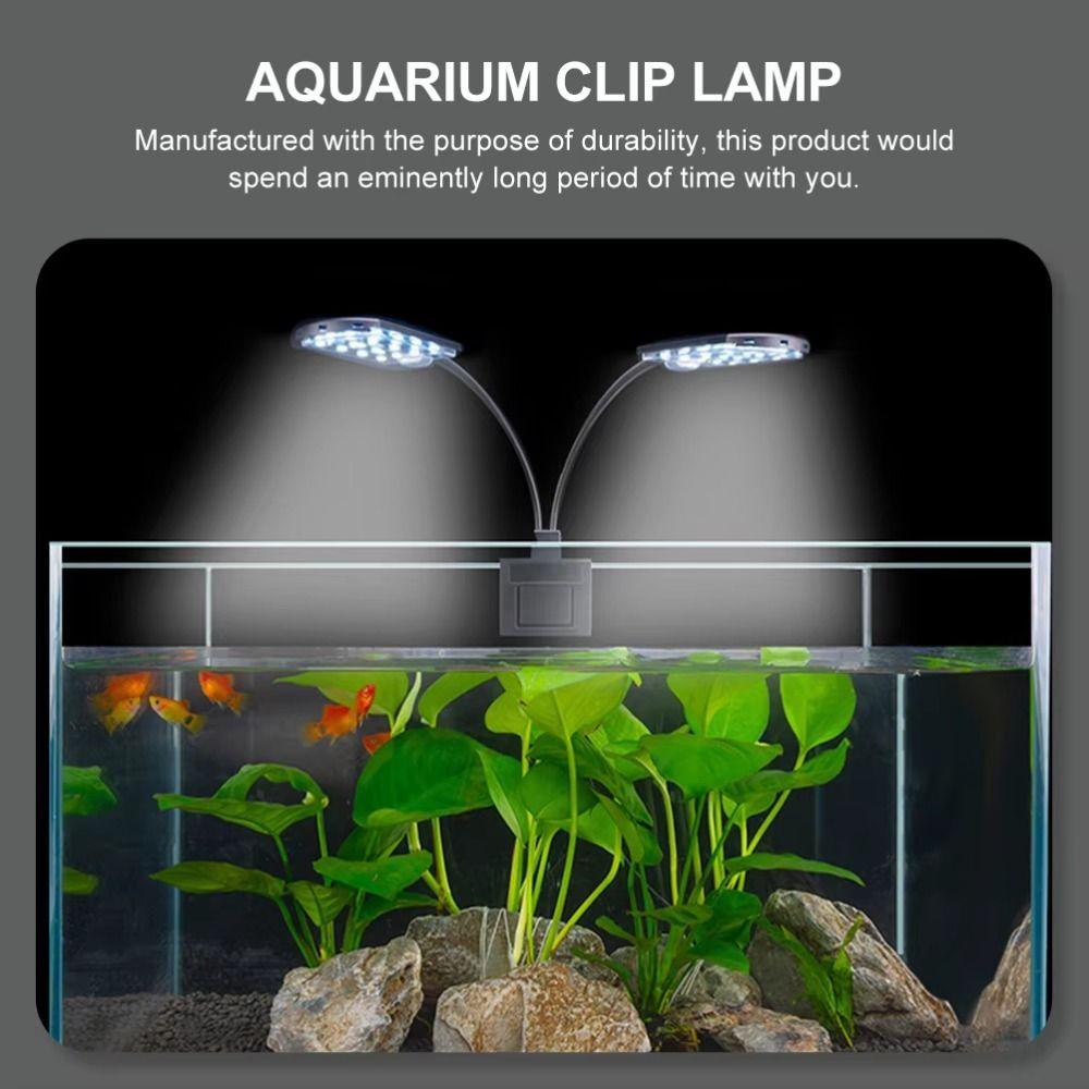 White Light Fish Tank Clip Lamp Flexible Bendable Fish Tank Light Landscape Lamps  Home Aquariums