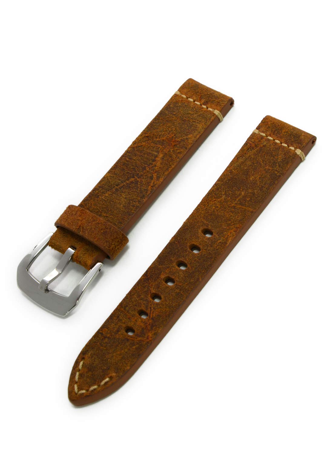 CASSIS Nubuck Watch Strap KAUAI 20mm Honey Brown with Replacement Tool U1012335044020