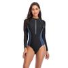 Women's Color Block One-Piece Swimsuit - Conservative Surfing and Sportswear