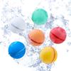 Unbreakable Water Balloons, Set of 6 [Reusable Water Balloon Splash Balls] Bath Time Play, Water Toys, Silicone Balls (Set of 6)
