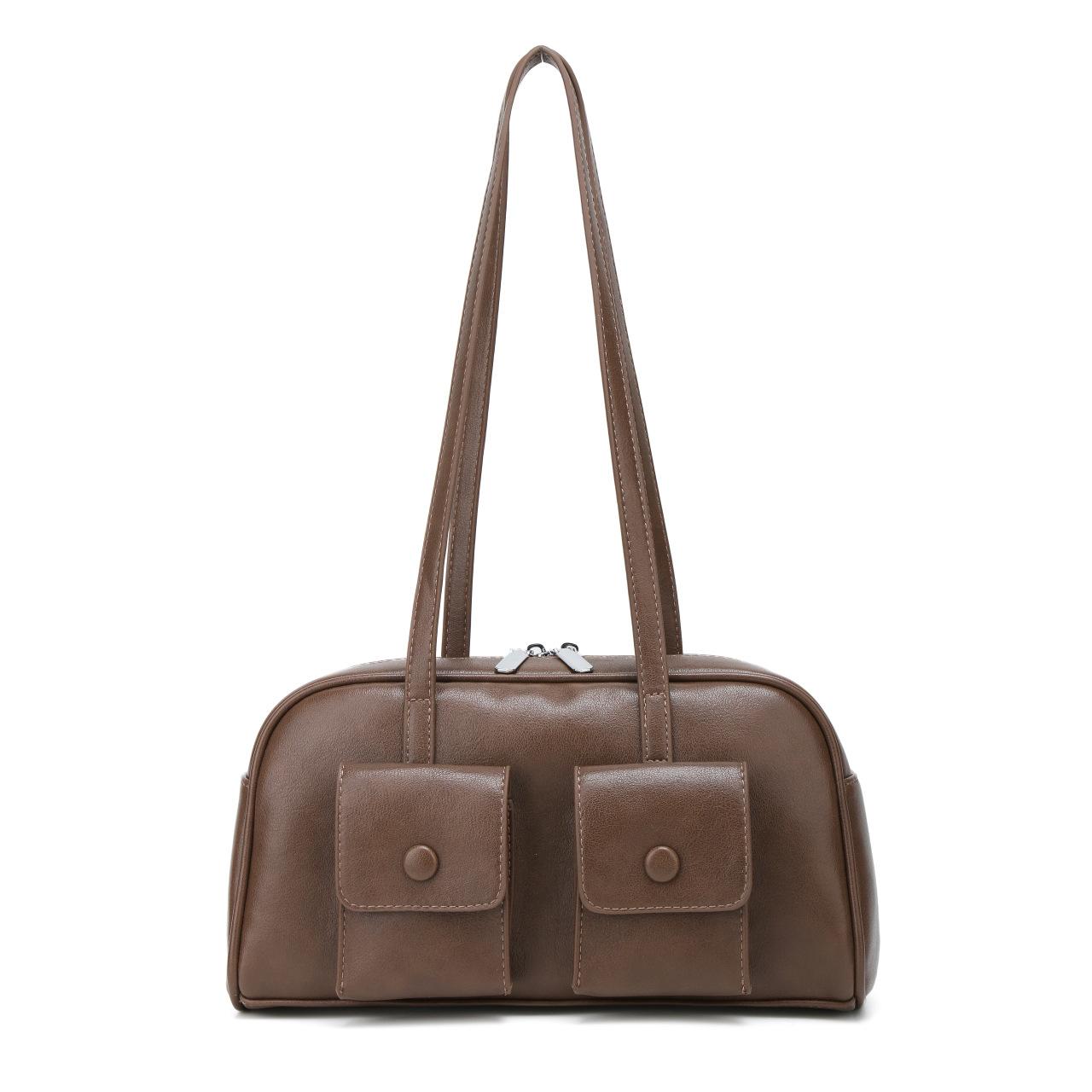 

Модная сумка с несколькими карманами для ручной носки женская 2025 осень и зима новая ретро сумка под мышкой сумка-мессенджер для通勤