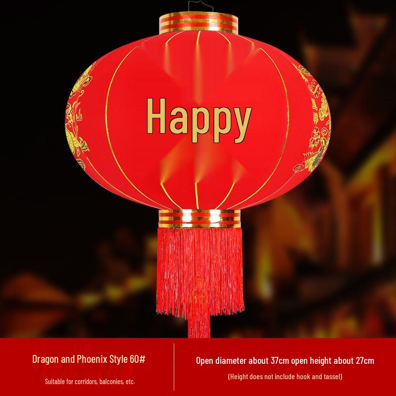 

Большие уличные свадебные фонари: Красная флокированная ткань «Двойное счастье» для церемонии и украшения балкона