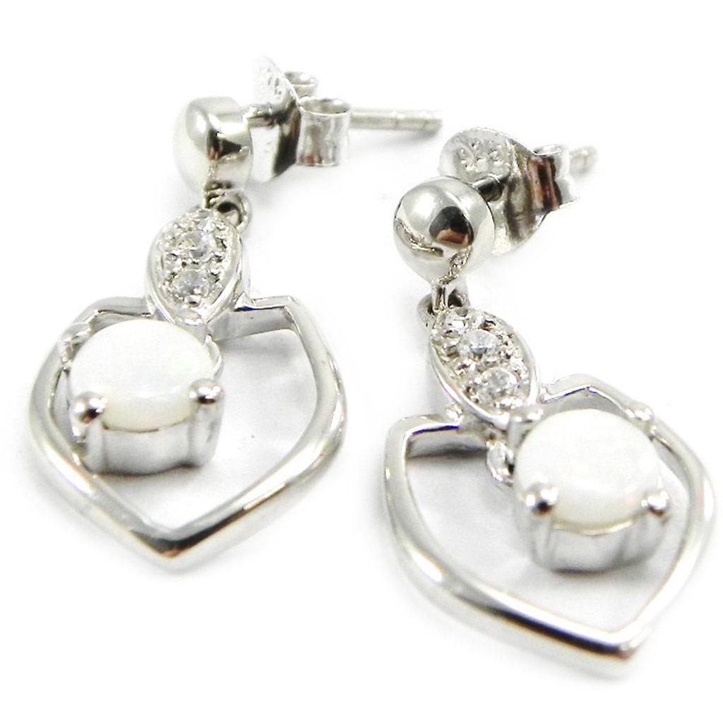 

Les Trésors De Lily [I2582] - Серебряные серьги Goddess Opal Белое серебро (родированное покрытие) - 21x10 мм