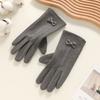 Warm gloves Three-line rabbit velvet men's and women's fashion cold-proof velvet outdoor cycling autumn and winter gloves