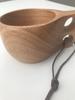 Tawatawa Kuksa Wooden Mug, Natural Wood, Approx. 8cm Diameter, Handmade Cup