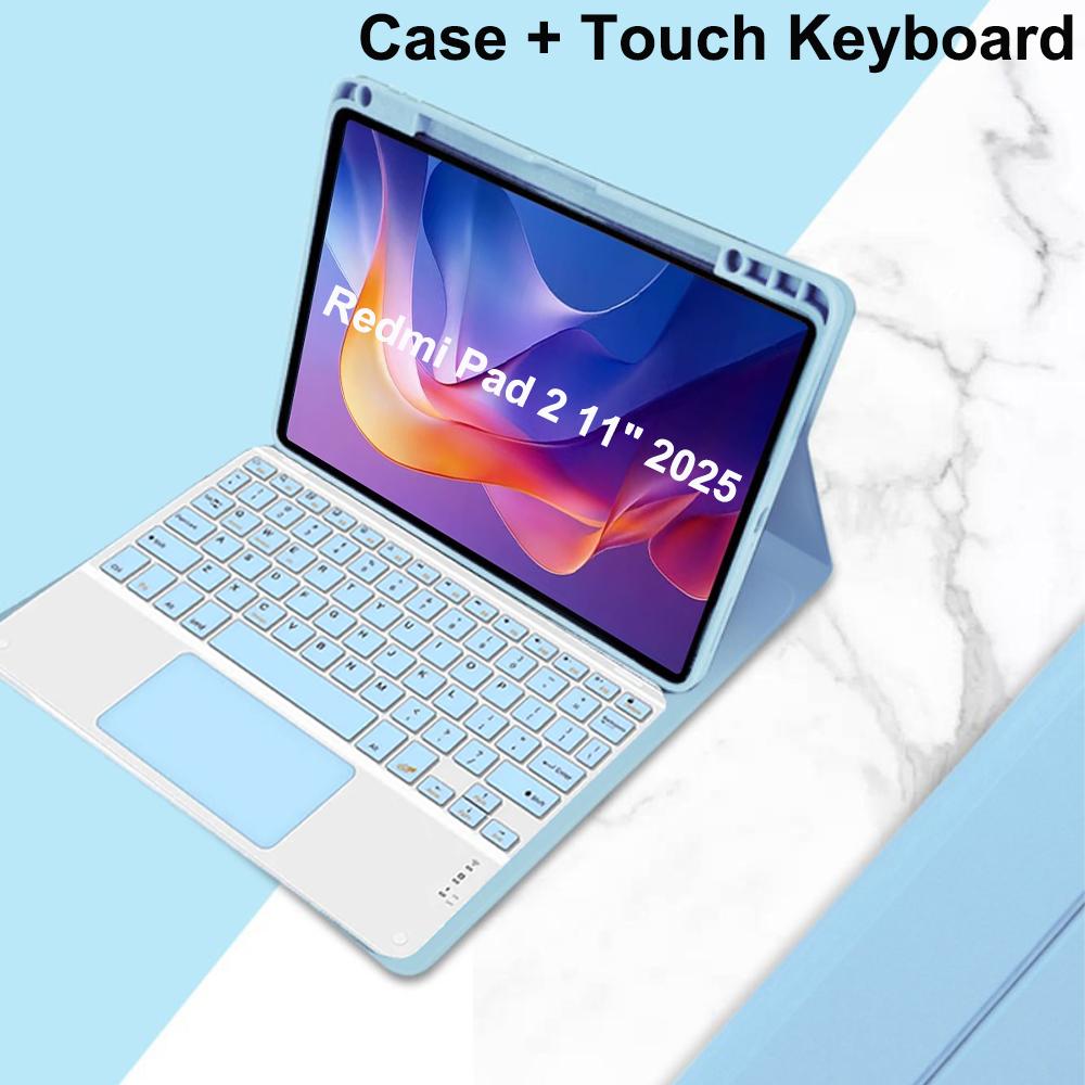 Case for Redmi Pad 2 11 Inch , Bluetooth Keyboard Case for Redmi Pad 2 11-Inch, Magnetic Keyboard Protective Cover
