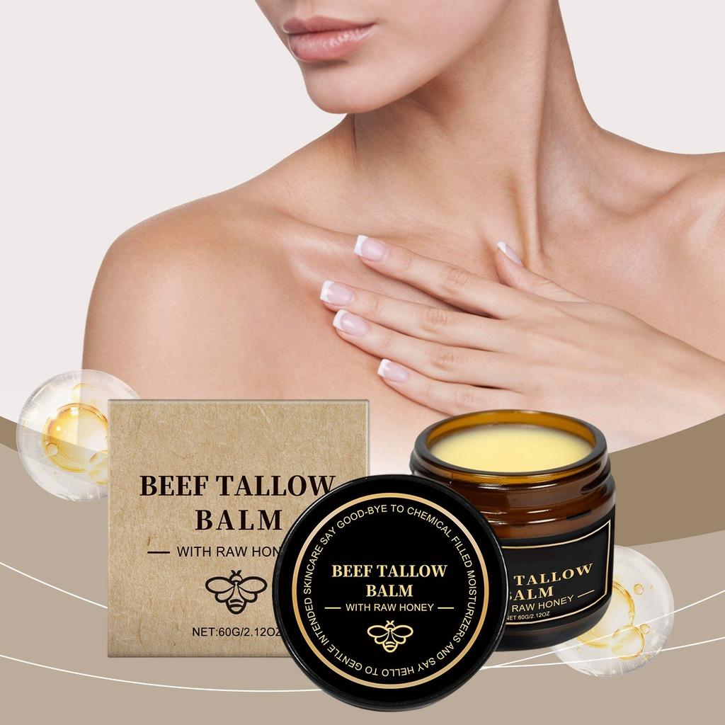 Beef Tallow Facial Moisturizer Deeply Moisturizes , Locks In Moisture , Provides Comfort And Care For The Skin.