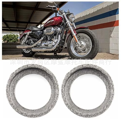 SCGEHA Exhaust Interconnect Gaskets (65927-00) for Harley Sportster (up to 2016) - Pack of 2