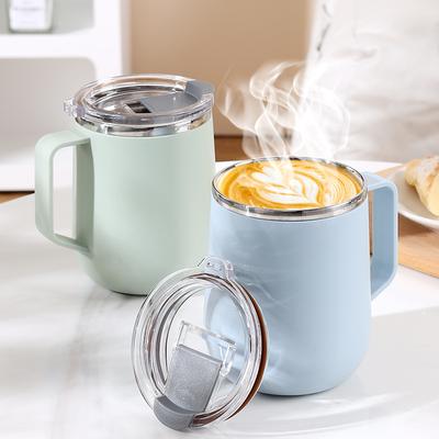 450ml Stainless Steel Coffee Cup Leak-Proof Thermos Cup with Handle Home Office Portable Mug Travel Insulation Milk Water Cup