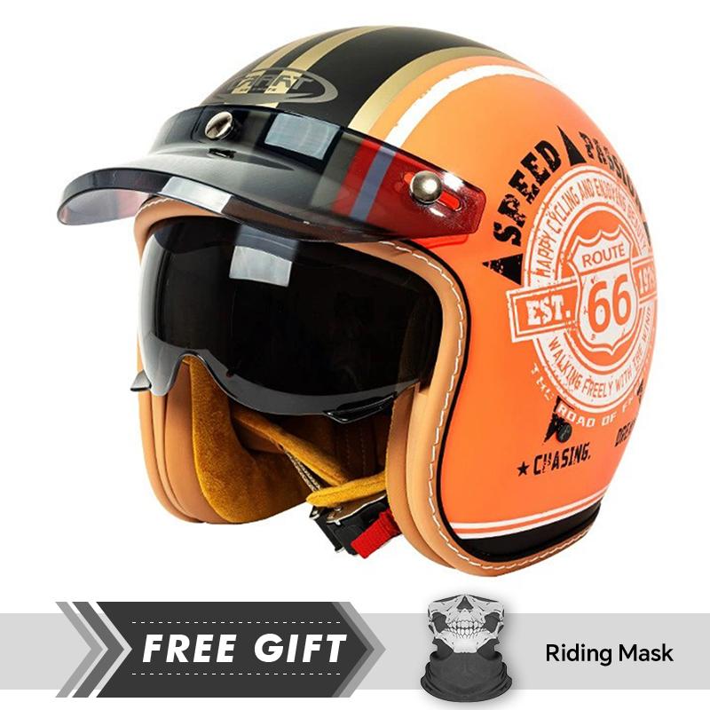 Men Women Jet Helmet Motorcycle Helmet DOT Approved Open Face Helmet Capacete De Moto ABS Material Moto Equipments