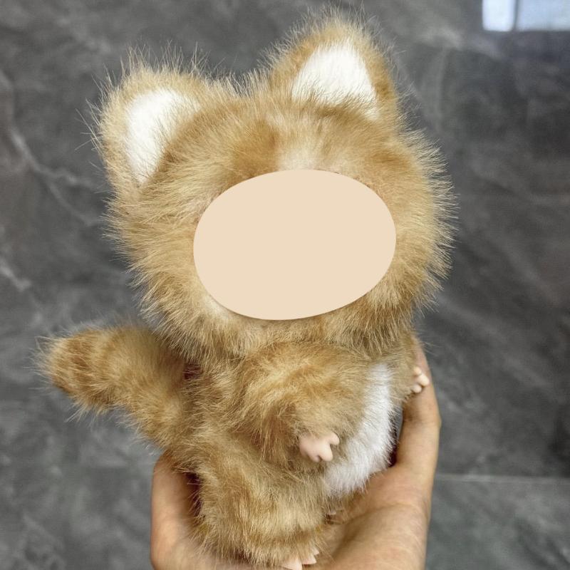 Fashionable Mini Plush Doll With Cute Furry Cat Clothes For Labubu Doll Clothes Accessories Gift Doll Accessories