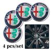 4Pcs Car Emblem Wheel Hub Center Cap Sticker Rim Badge Cover For Alfa Romeo GT 147 159 166 156 Giulietta Mito 8C Stelvio VolanteNO0