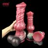 FAAK Giant Knot Dog Dildo Silicone Artificial Wolf Penis With Sucker Oversized Dick Anal Plug Multi Color Sex Toys For Women Men
