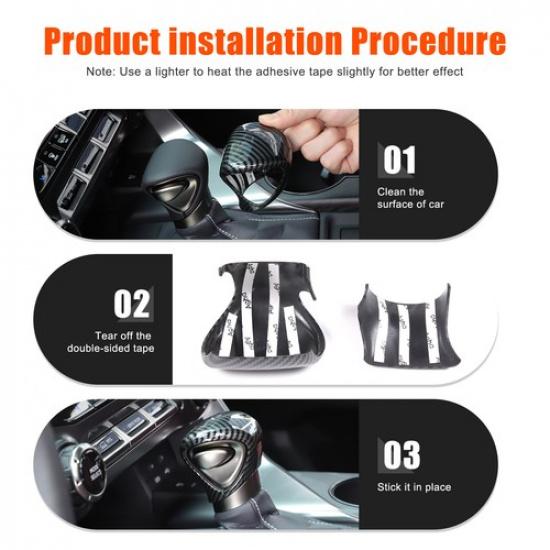 Carbon Fiber ABS Center Gear Shift Knob Cover Trim For Lexus LX600 +