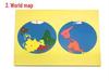 Montessori Beech Wood Map Puzzle & Flag Set for Classroom Display