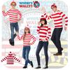 Wally Striped Wheres Top Cosplay Costume Halloween Party Props Kids Gift Adults