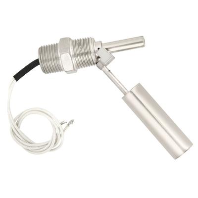 Sensor de nível de água líquida com interruptor flutuante, montagem lateral, aço inoxidável 304, rosca macho 1/2 NPT, DC0-110 V