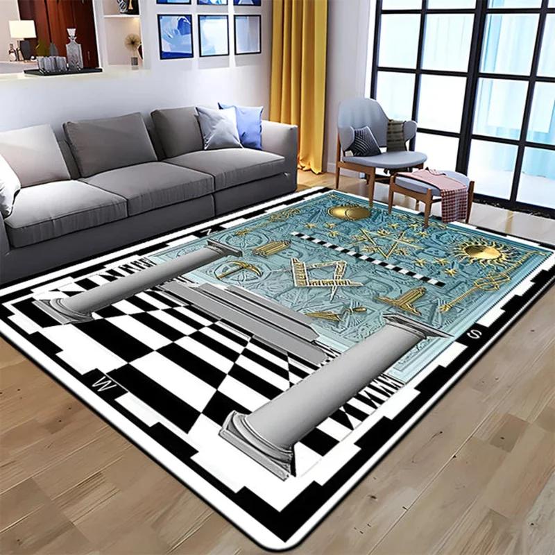 Masonic Illuminati Printed Pattern Carpet Kitchen Floor Mat Living Room Carpets Teen Bedroom Rug Decor Carpet Mat for Children