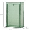 100 X 50 X 150cm Tomato Greenhouse Steel Frame PE Cover with Roll-up Door Outdoor for Backyard, Balcony, Garden, Green