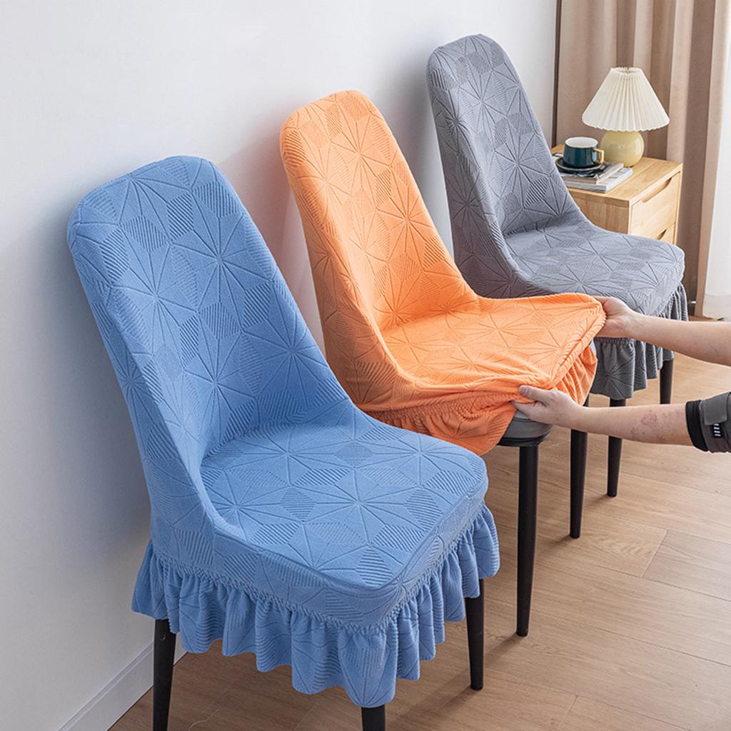 Stretch Chair Cover Jacquard Folding Elastic Chair Protections Covers Home Decorations Wedding Birthday New Year Party