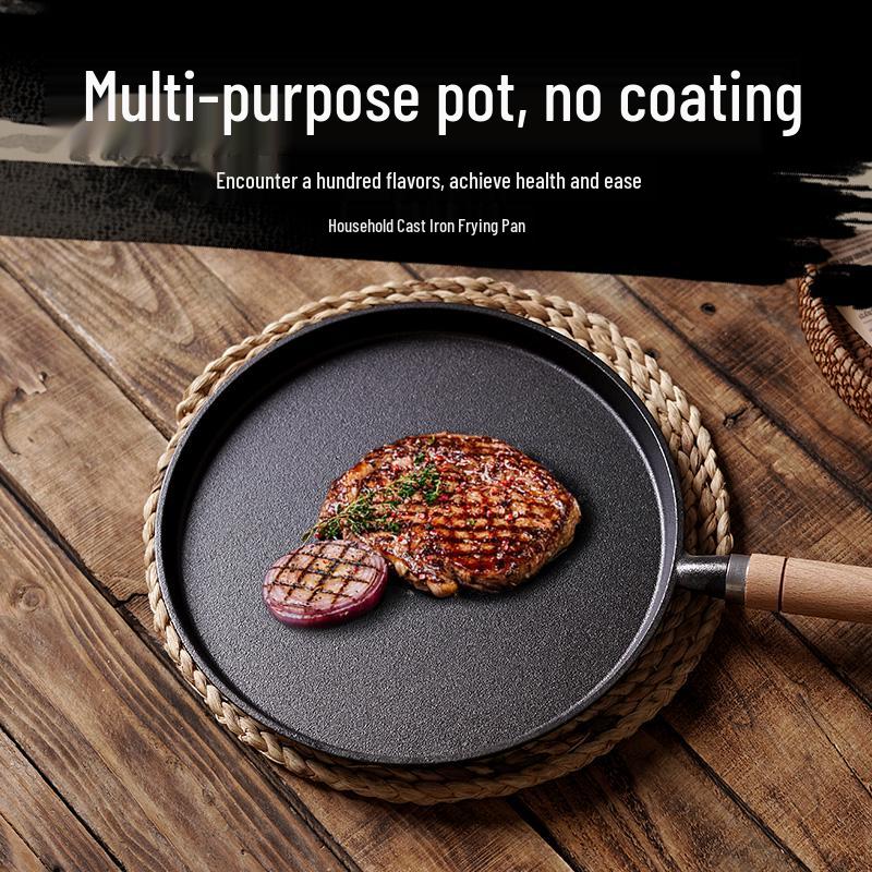 Thickened Cast Iron Non-Stick Flat Pan for Pancakes