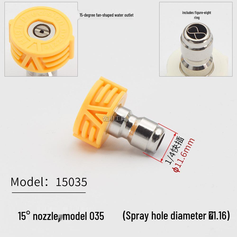 1/4 Quick Connect Fan-Shaped Nozzle Head for High-Pressure Car Washer