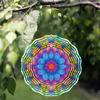 3D Mandala Flower Wind Chime Vibrant Metal Hanging Decor for Indoor Outdoor Window Garden Patio Balcony All Season Gift