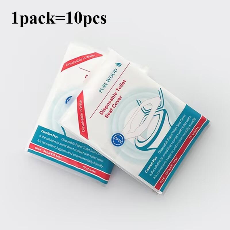 50/30/10PCS Portable Disposable Toilet Seat Paper Waterproof Soluble Water Covers Type Travel Camping Hotel Bathroom Accessories