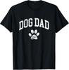 Humorous Dog Dad T-Shirt with Distressed Paw Print Design