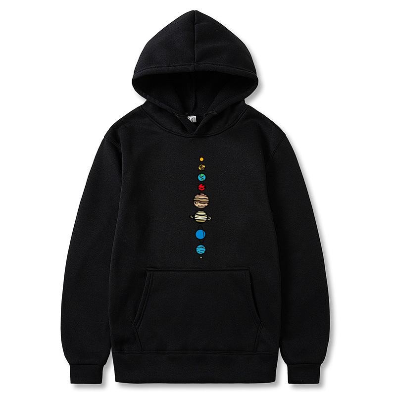 New 2025 Solar System Planet Starry Sky Men's and Women's Hooded Sweater Sweater One Piece
