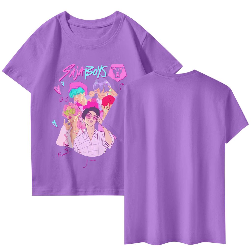 Fashionable Round Neck Short Sleeve Work Clothes Printed Tops For Womens Summer Tops