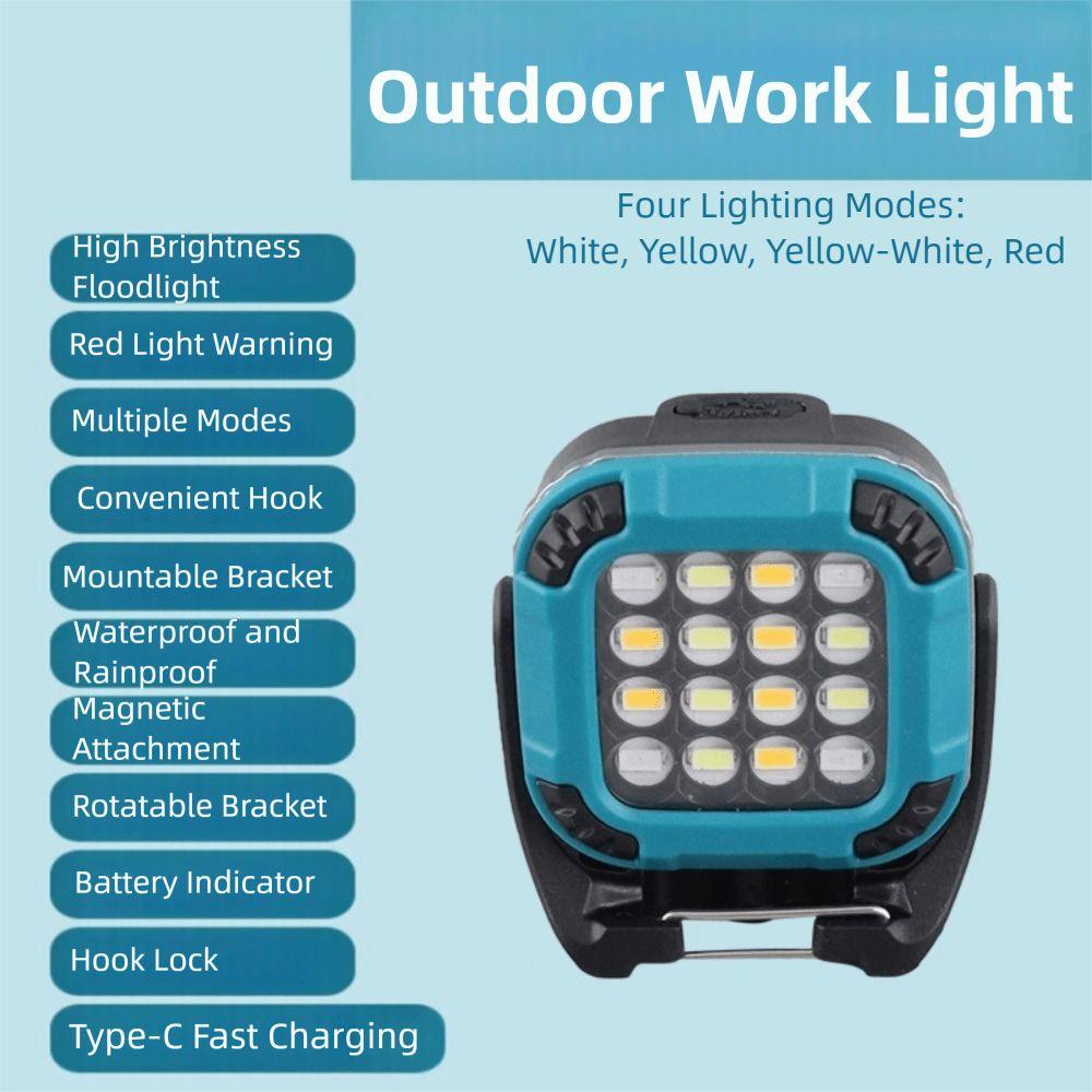Super Bright Camping Led Work Light Compact Portable Mini Camping Light USB Rechargeable Cordless Outdoor Emergency Lantern