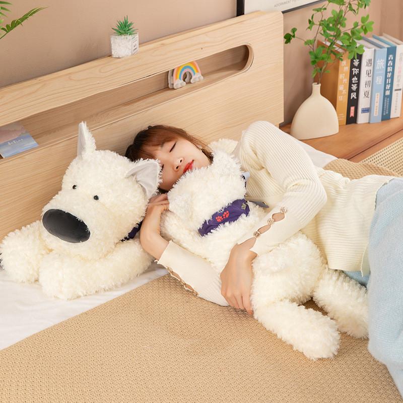 Adorable Charming White West Highland Terrier Plush Companion For Cozy Naptime And Playtime