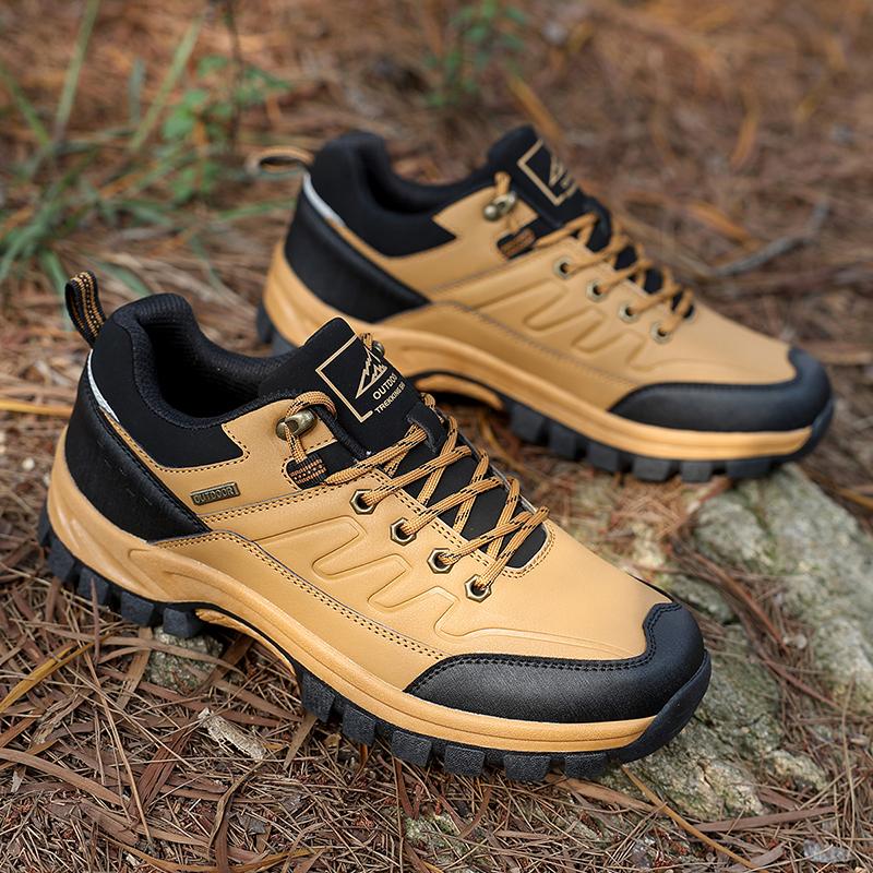 Men's Hiking Boots Waterproof Outdoor Sports Shoes Leather Sneakers Male Plus Size 39-46